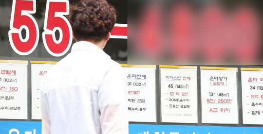 정부가 오는 12일 민간택지 분양가 상한제에 대한 구체적인 윤곽을 밝히기로 한 가운데 서울 집값은 막판까지 몸값을 끌어올린 반면, 새 아파트 분양시장은 비수기와 겹치면서 눈치보기에 들어갔다. 사진은 서울 강남구 한 공인중개사사무소 전경. <연합뉴스>