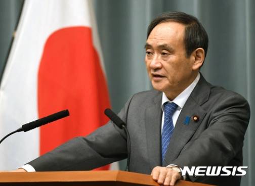스가 요시히데 일본 관방장관/사진=뉴시스