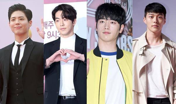 박보검과 남주혁, 서강준, 장기용(왼쪽부터) 등 쟁쟁한 20대 남자 배우들이 주연급 배우로 성장했다. 한국일보 자료사진