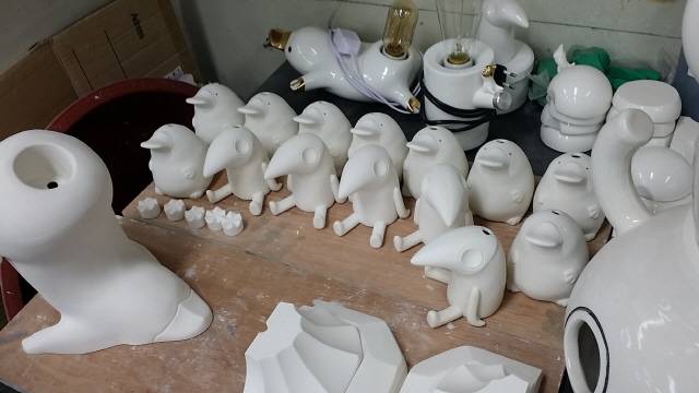 ‘오구’ 램프 구워내기 전의 모습.