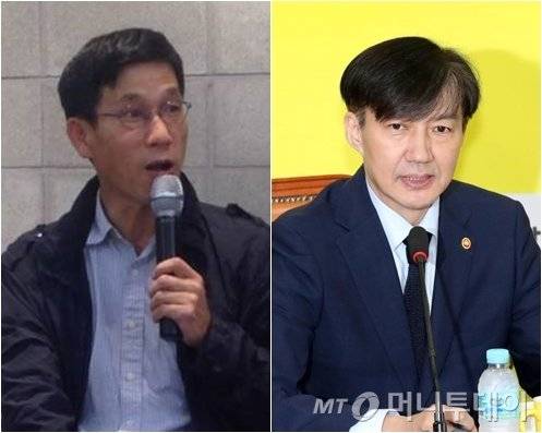 진중권 동양대 교수(왼쪽)와 조국 법무부 장관. /사진=머니투데이DB