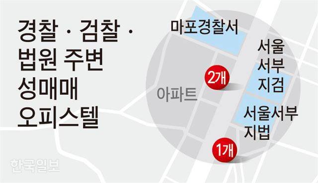 [저작권 한국일보]적발된 적이 있는 곳이며 현재 성매매 업소가 있는 것은 아님. 그래픽= 강준구 기자/2019-09-29(한국일보)