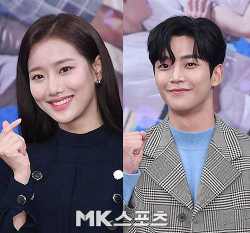 ‘어하루’ 로운과 이나은이 멤버들의 응원을 받으며 촬영중이라고 밝혔다. 사진=김영구 기자