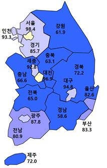 10월 주택사업경기실사지수(HBSI) 동향. 자료=주택산업연구원