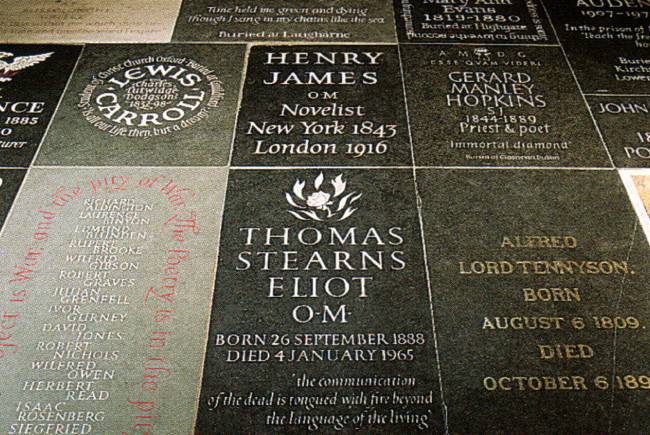 웨스트민스터 사원에 묻힌 시인들. [백승종 제공]
