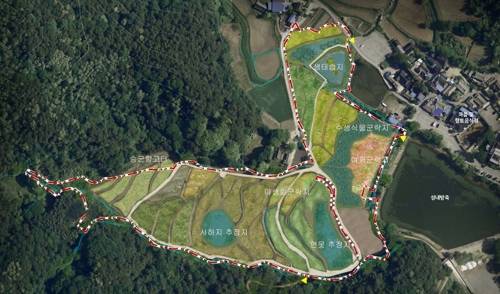 청주 상당산성 자연마당 조성 계획도 [청주시 제공. 재판매 및 DB 금지]
