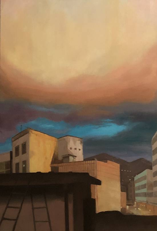 이어진 작, 을지로의 밤, 72.7 x 50cm, oil on canvas, 2019