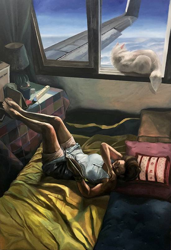 이어진 작, 일등석, 116.8 x 80.3cm, oil on canvas, 2018