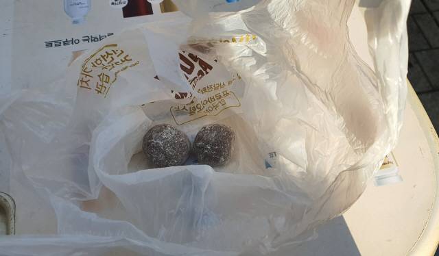 단골 손님이 직접 만들었다는 인삼 경단. 기자가 올해 먹은 것 중에 제일 썼다.
