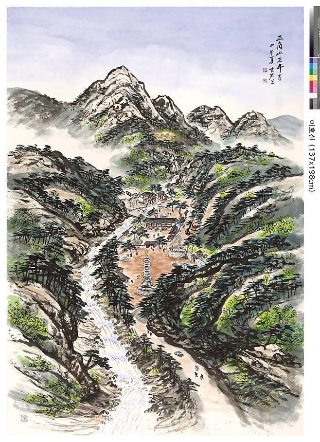 삼각산 삼천사, 137X198cm, 2014