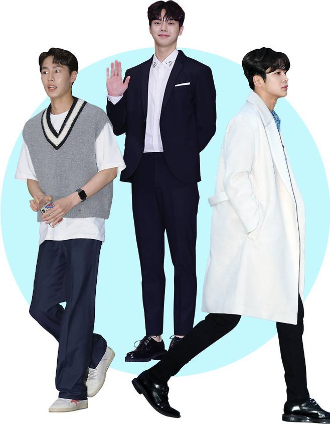 (왼쪽부터)이재욱(187cm) /송강(185cm) / 로운(192cm)