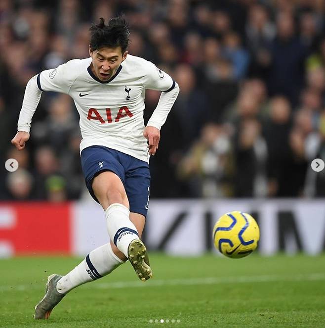 토트넘 손흥민이 번리전에서 70m 드리블을 치고 들어가 원더골을 터트렸다. [사진 토트넘 인스타그램]