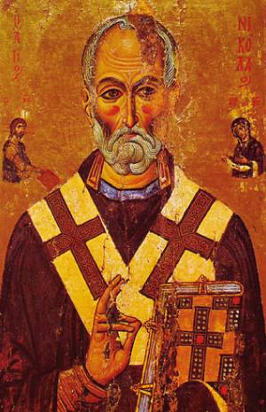13세기에 그려진 성 니콜라오 대주교 초상화. [위키피디아]