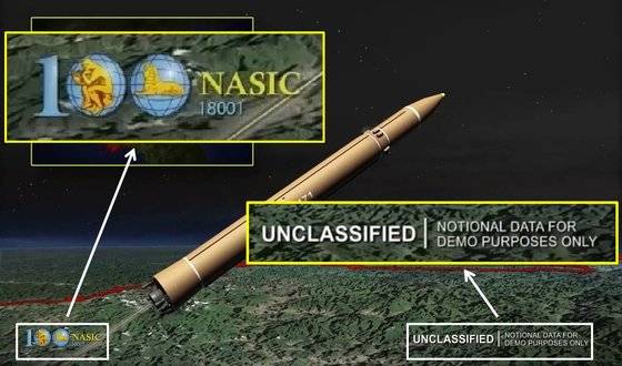 미 공군의 국가항공우주정보센터(NASIC)가 제작한 영상은 평문(Unclassified)으로 표기됐다. 비밀 내용을 삭제하거나 편집해 교육ㆍ훈련용으로 만든 CG로 추정된다. [영상캡처=미 공군 공병감실, 재구성=박용한]