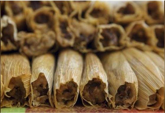 멕시코 사람들이 새해에 즐겨 먹는 타말레스. ［로이터 연합뉴스]