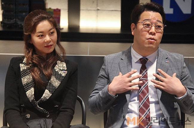 "세 살 차이" 오빠동생 사이인 강동궁과 김가영은 어려서부터 선수생활을 시작, 한국의 대표적인 당구선수로 활동해왔다. 강동궁과 김가영이 인터뷰하고 있다.