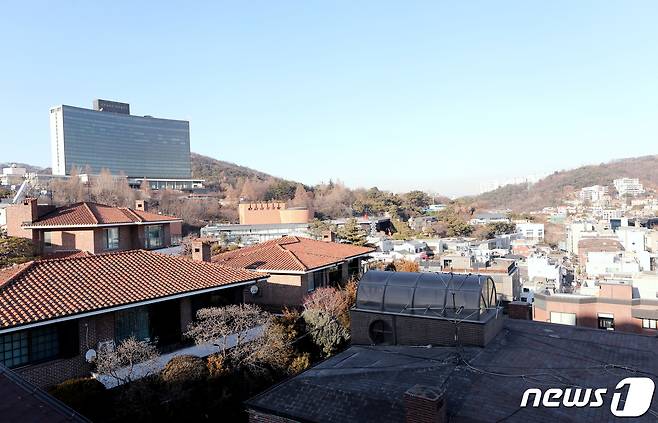 서울 용산구 한남동 일대 단독주택단지 모습. 2019.1.24/뉴스1 © News1 박정호 기자