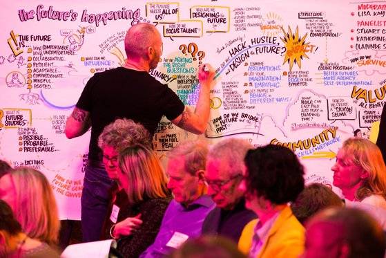 지난해 3월 스탠퍼드 디스쿨에서 열린 'The Future's Happening' 세미나 [사진 디스쿨 홈페이지]