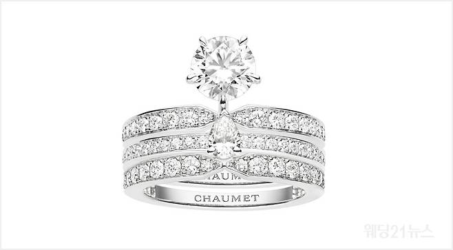 사진 : 에끌라 데떼르니떼, J3UQ00 Solitaire Joséphine Eclat d'Eternité PT dia CTR dia 1ct + 083762 Ring Joséphine Eclat d'Eternité PT dia + 082640 RVB