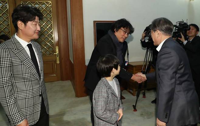 영화 '기생충'팀 20일 청와대 오찬 / 사진=뉴시스