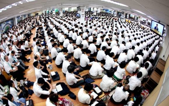 신천지교회 예배 모습. 신천지 예수교 제공