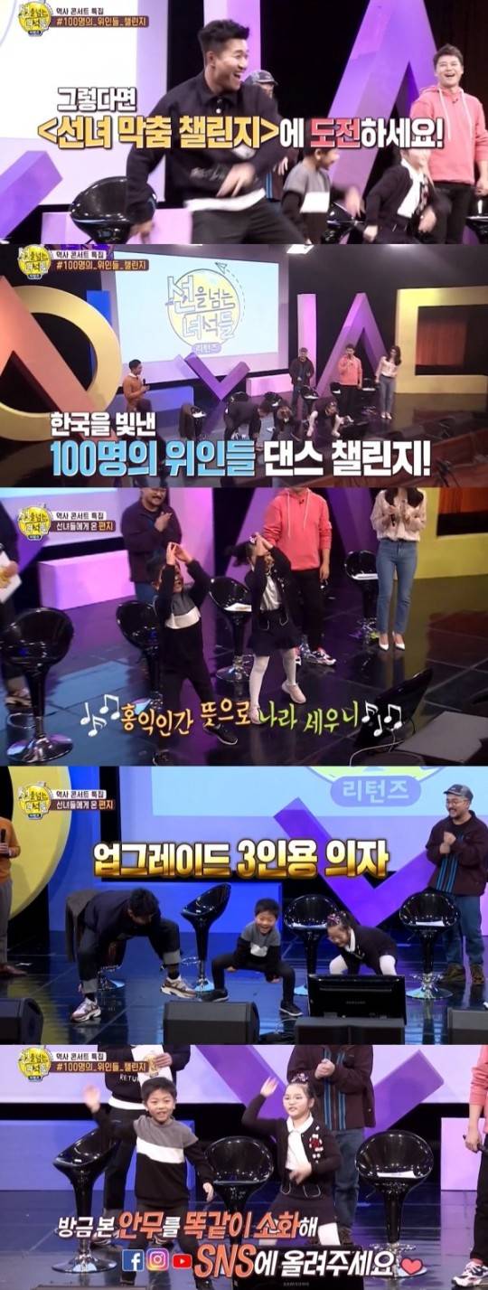 ‘선녀들’ 김종민과 아이들의 막춤 챌린지가 펼쳐졌다.사진=MBC 제공