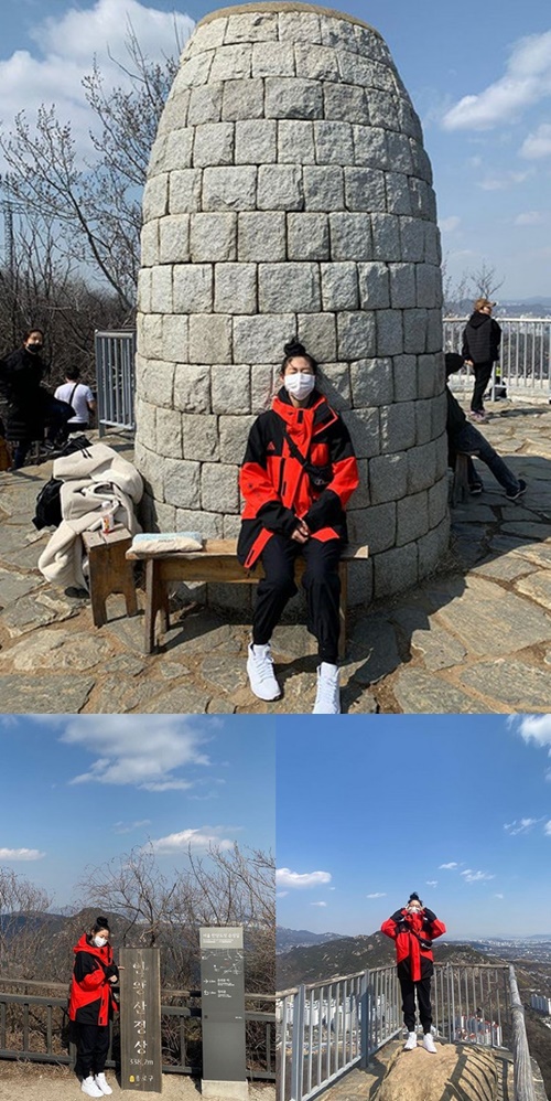 AOA 멤버 설현이 등산 인증샷을 공개했다. 사진=설현 인스타그램