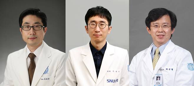 왼쪽부터 분당서울대병원 안과 우세준 교수, 주광식 교수, 박규형 교수.