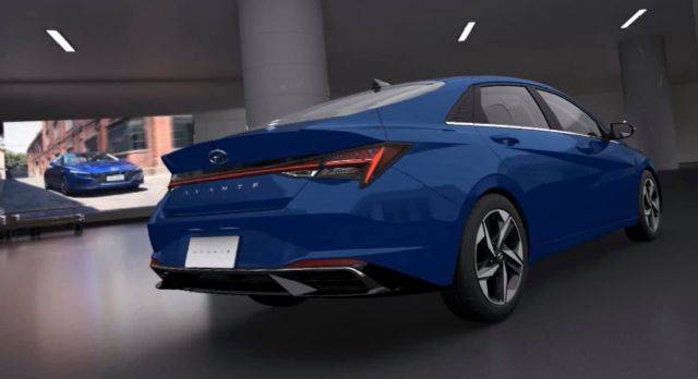 7세대 아반떼 후면. 아반떼 레터링이 장착됐다. (사진=현대차 유튜브 영상 캡처)