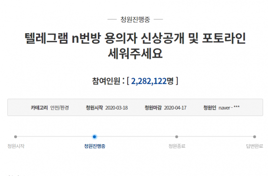 사진=청와대 국민청원 게시판