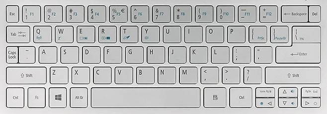 한/영 전환키(오른쪽 Alt)가 없는 일부 해외판 노트북의 키보드