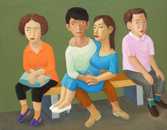 최석운, 'Subway'. (153x195cm, Acrylic on canvas, 2018). [사진 갤러리나우]