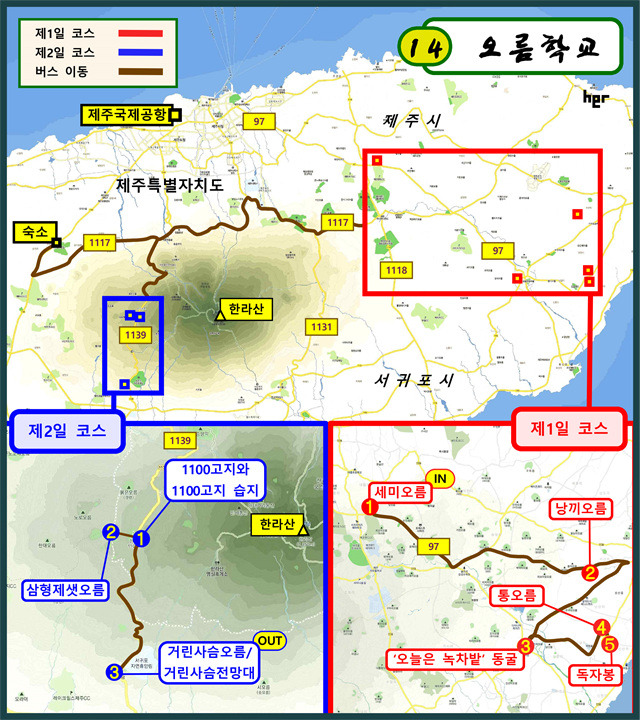 ▲오름학교 제14강 탐방 개념도Ⓒ오름학교