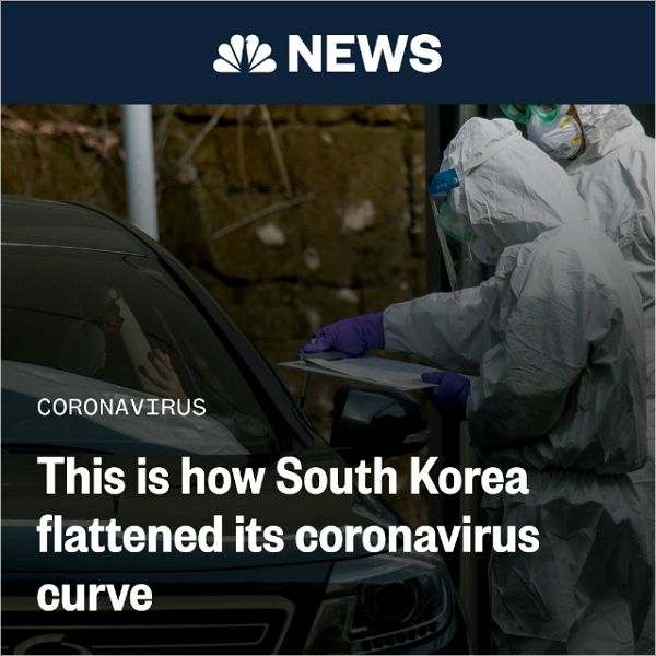 24일(현지시간) 미국 NBC방송의 모바일 첫 페이지. 한국의 코로나 대응을 다룬 르포기사가 톱뉴스에 배치돼 있다.