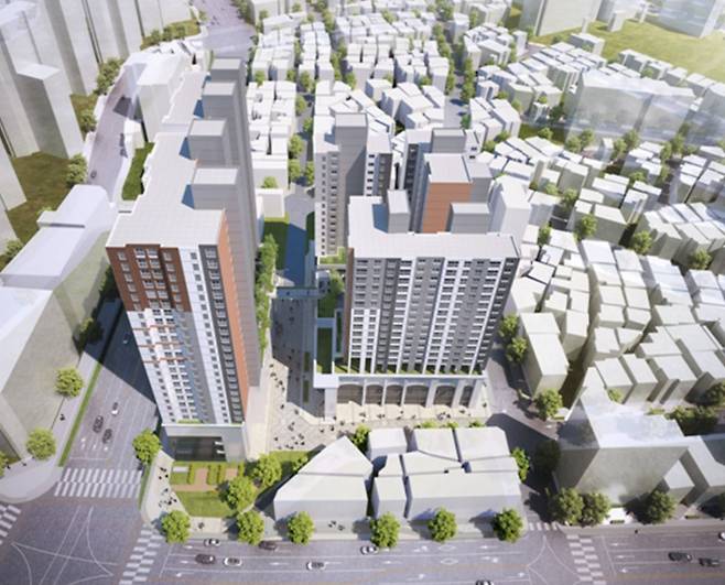 서울 영등포구 신길3동 사러가시장 부지에 들어설 예정인 복합건물 조감도. [자료=서울시]