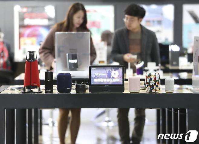 KT는 1일 '기가지니 말해링킹'을 발표, 올해 1분기 전체 발화량이 전분기보다 38% 증가했다고 밝혔다. © 뉴스1