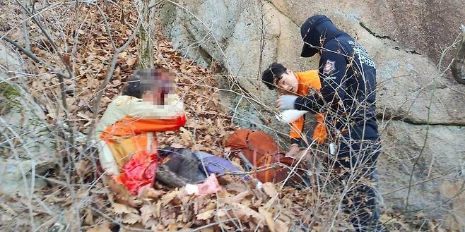 북한산 계곡 추락사고 현장 [서울시 제공. 재판매 및 DB 금지]