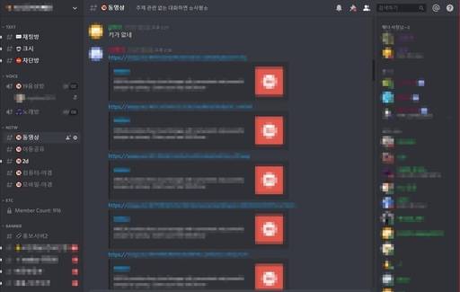 '디스코드' 대화방에 올라온 성착취물 다운로드 링크. 디스코드 캡처