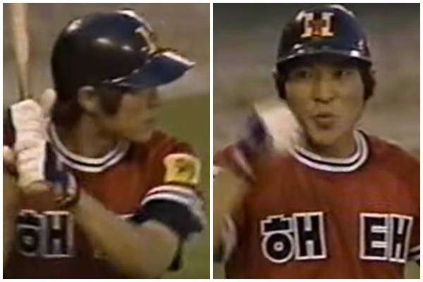 타격에 나서는 해태 타이거즈 7번 김종모. MBC 캡쳐.