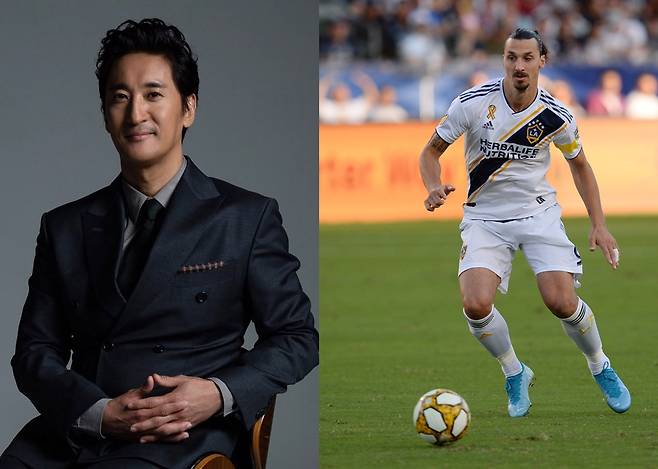 배우 신현준이 축구 선수 즐라탄 이브라히모비치에게 사심을 전했다. /사진=HJ필름 제공, 로이터