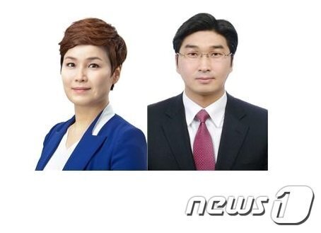 광명갑 민주당 임오경 후보(왼쪽)와 통합당 양주상 후보. /© 뉴스1