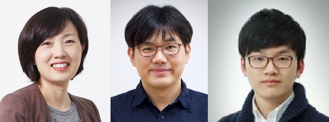 연구를 주도한 IBS RNA 연구단의 연구팀들이다. 왼쪽부터 김빛내리 단장, 장혜식 연구위원, 김동완 연구원이다. IBS 제공