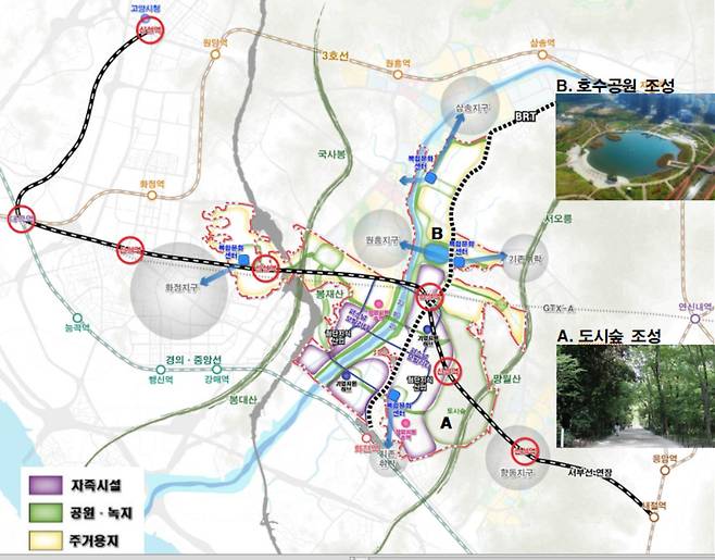 지하철 고양선 노선계획도. /제공=고양시청 © 뉴스1