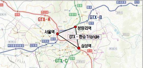 ▲ GTX-환승 트라이앵글 구상도 (제공=국토교통부)