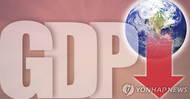 세계 국내총생산 (GDP) 성장률 하락 (PG) [장현경, 정연주 제작] 사진합성