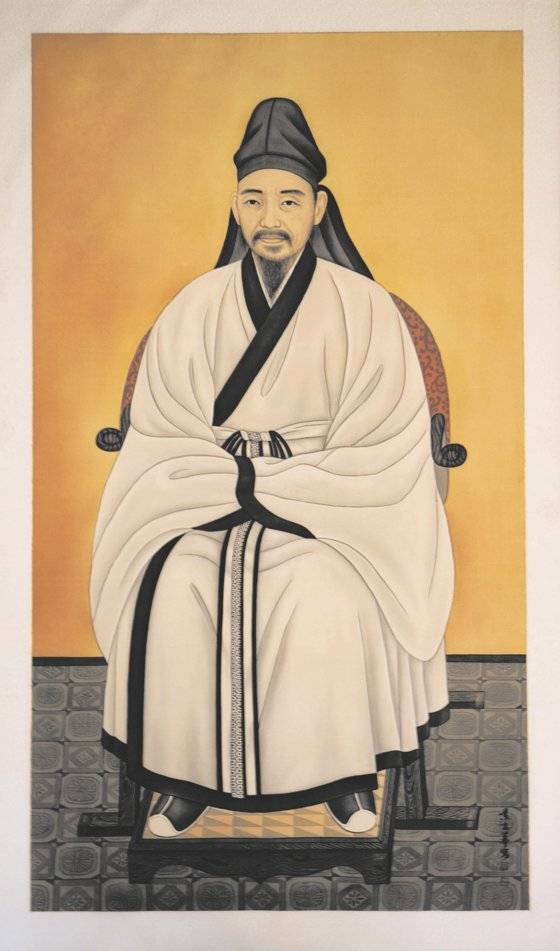 율곡 이이 초상화. 율곡은 임진왜란 발발 9년 전 십만 양병을 주장했다. [사진 파주문화원]