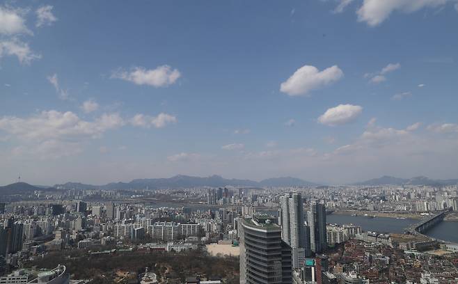 서울 강남구 삼성동 일대 오피스 밀집지역의 모습. [연합뉴스]