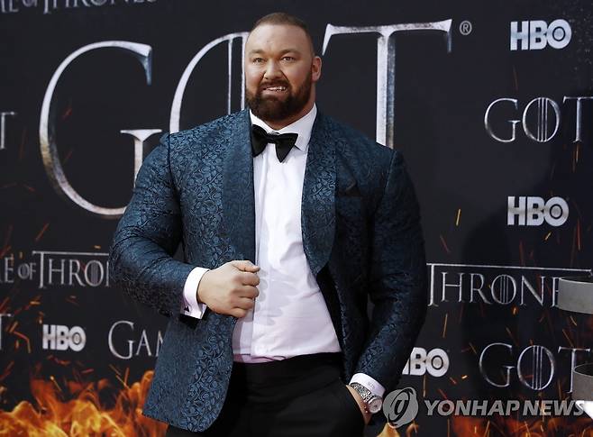 미국 드라마 '왕좌의 게임'에서 '마운틴' 역을 맡은 하프소르 비외르든손 [EPA=연합뉴스 자료사진]