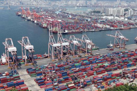 부산신항의 전경.(/연합뉴스)