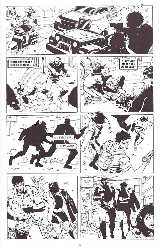 익스트랙션 원작 코믹북  '시우다스'의 장면